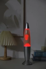 iTotal - Color-changing LED Lava Lamp - Silver Base and White Wax (XL2673) / Toys