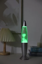 iTotal - Color-changing LED Lava Lamp - Silver Base and White Wax (XL2673) / Toys