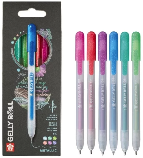 SAKURA Gelly Roll METALLIC σετ 6 χρώματα