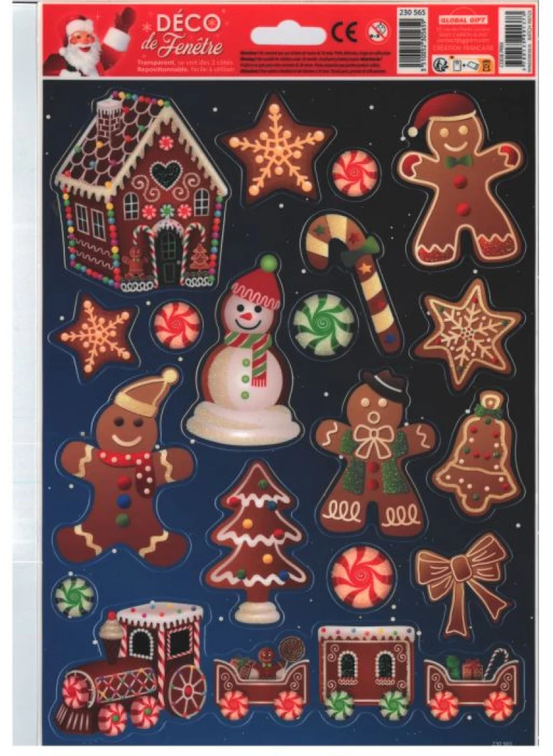Αυτοκόλλητα Για Τζάμια Christmas 3 Σχέδια