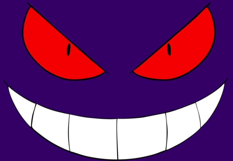 Gengar W Φούτερ με Κουκούλα - DARK PURPLE