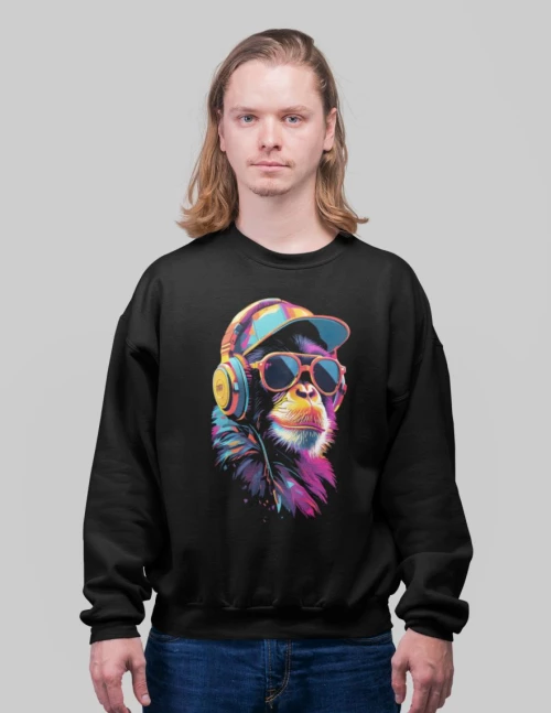 Funky Monkey Φούτερ - BLACK