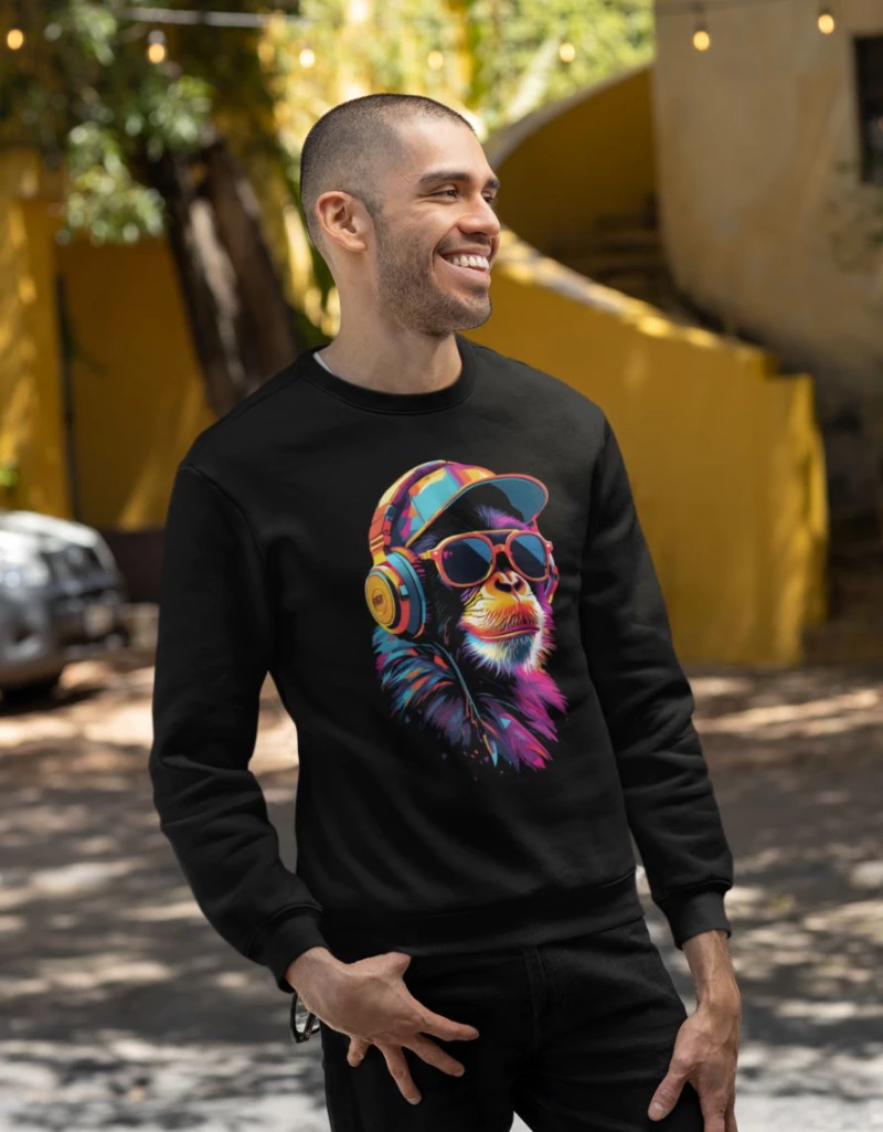 Funky Monkey Φούτερ - BLACK