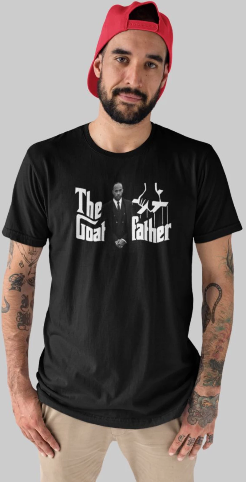Lewis Hamilton the Goatfather t-shirt - BLACK
