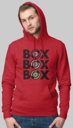 "Box Box Box" Φούτερ με Κουκούλα - BLACK