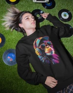 Funky Monkey W Φούτερ - BLACK