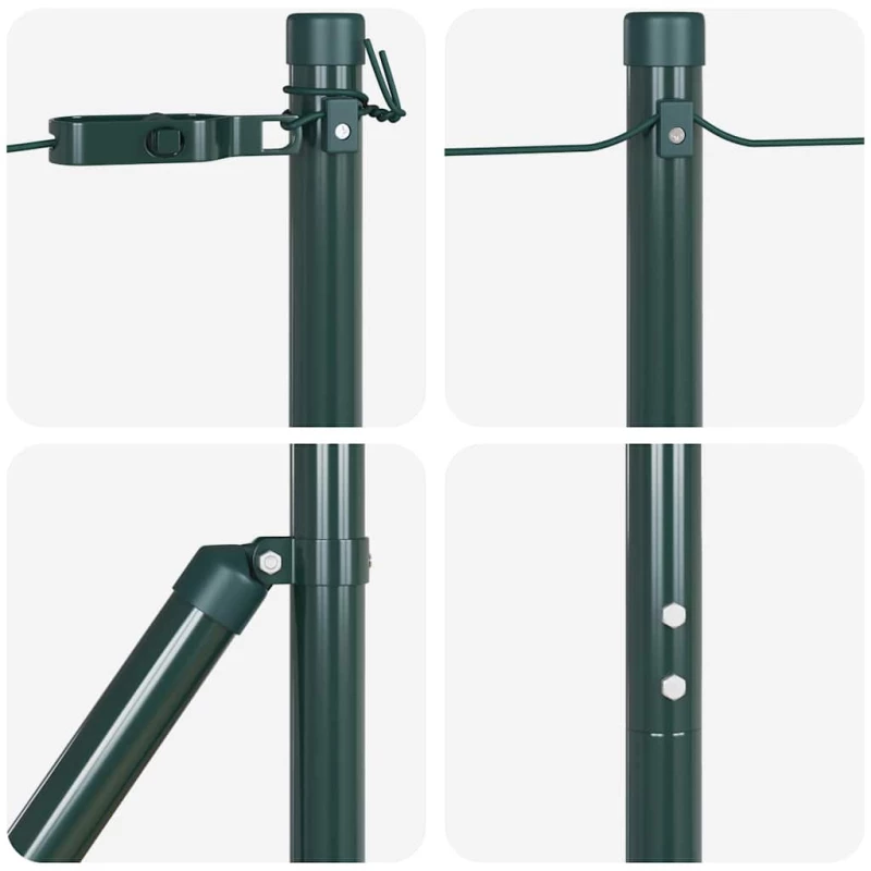 Πό Posts 13 τεμ Πράσινο Ø32 mm 210 cm Γαλβανισμένο Ατσάλι Πράσινο 42004201