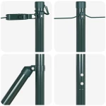 Πό Posts 13 τεμ Πράσινο Ø32 mm 210 cm Γαλβανισμένο Ατσάλι Πράσινο 42004201