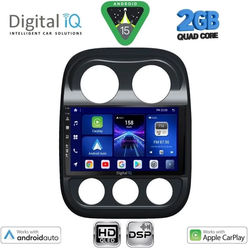 DIGITAL IQ BXC 3277_CPAA (10inc) MULTIMEDIA TABLET for JEEP COMPASS - PATRIOT mod. 2007-2016 DIGITAL IQ BXC 3277_CPAA