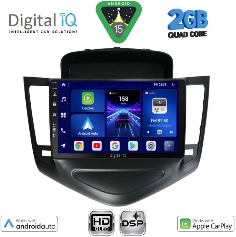 DIGITAL IQ BXC 3076_CPAA (9inc) MULTIMEDIA TABLET for CHEVROLET CRUZE mod. 2008-2012 DIGITAL IQ BXC 3076_CPAA