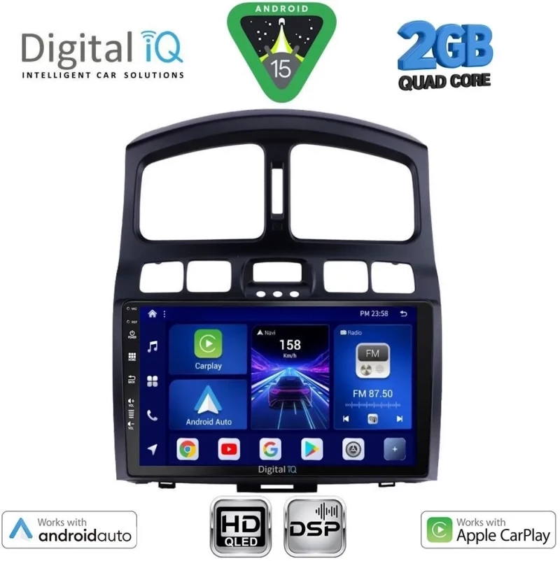 DIGITAL IQ BXC 3236_CPAA (9inc) MULTIMEDIA TABLET for HYUNDAI SANTA FE mod. 2003-2006 DIGITAL IQ BXC 3236_CPAA