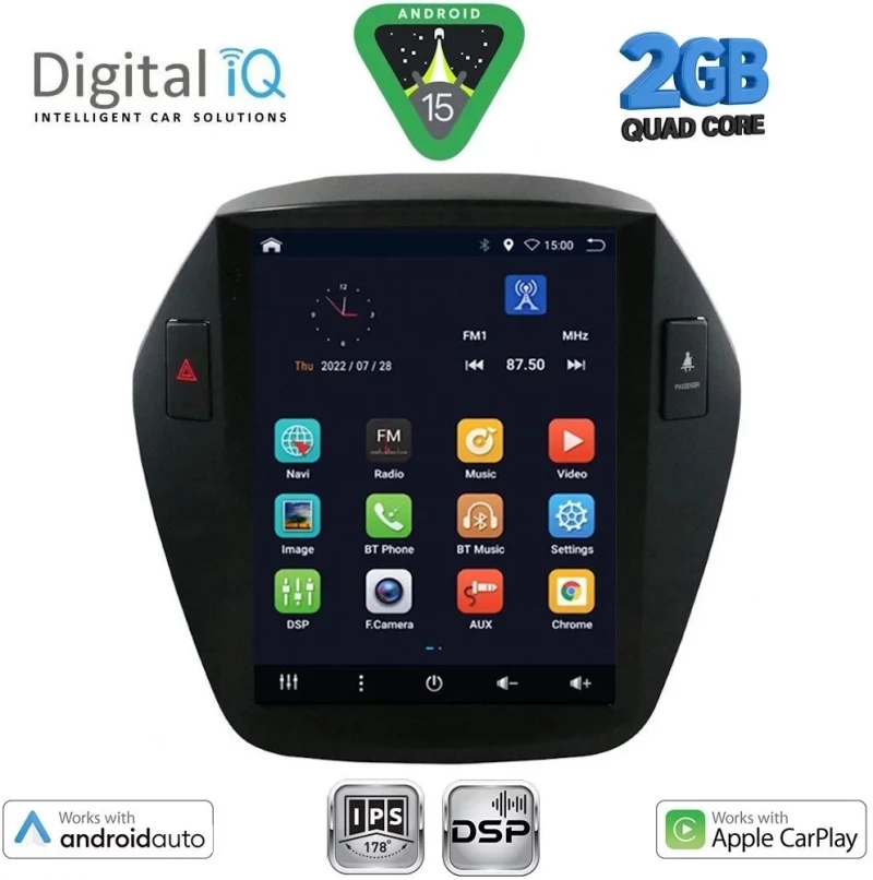 DIGITAL IQ BXC 3896_CPAA TESLA STYLE for HYUNDAI IX35 mod. 2010-2015 DIGITAL IQ BXC 3896_CPAA