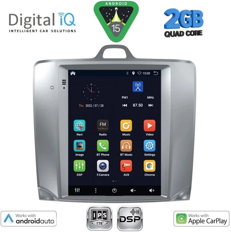 DIGITAL IQ BXC 3956_CPAA TESLA STYLE for FORD FOCUS mod. 2004-2011 DIGITAL IQ BXC 3956_CPAA