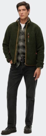 SUPERDRY D2 OVIN OUTDOOR FULL ZIP FLEECE - M2014140A-1KM
