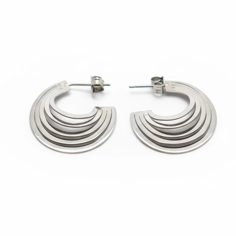 Κρίκοι Σκουλαρίκια 2.5cm Ασήμι 925 Gatsa SKU88