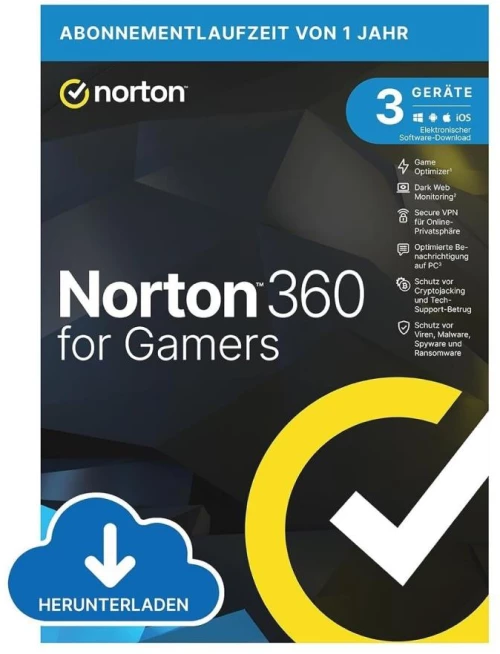 Norton 360 without Subscription (3 Devices - 1 Year) incl. 50GB for Gamers Ηλεκτρονική Άδεια