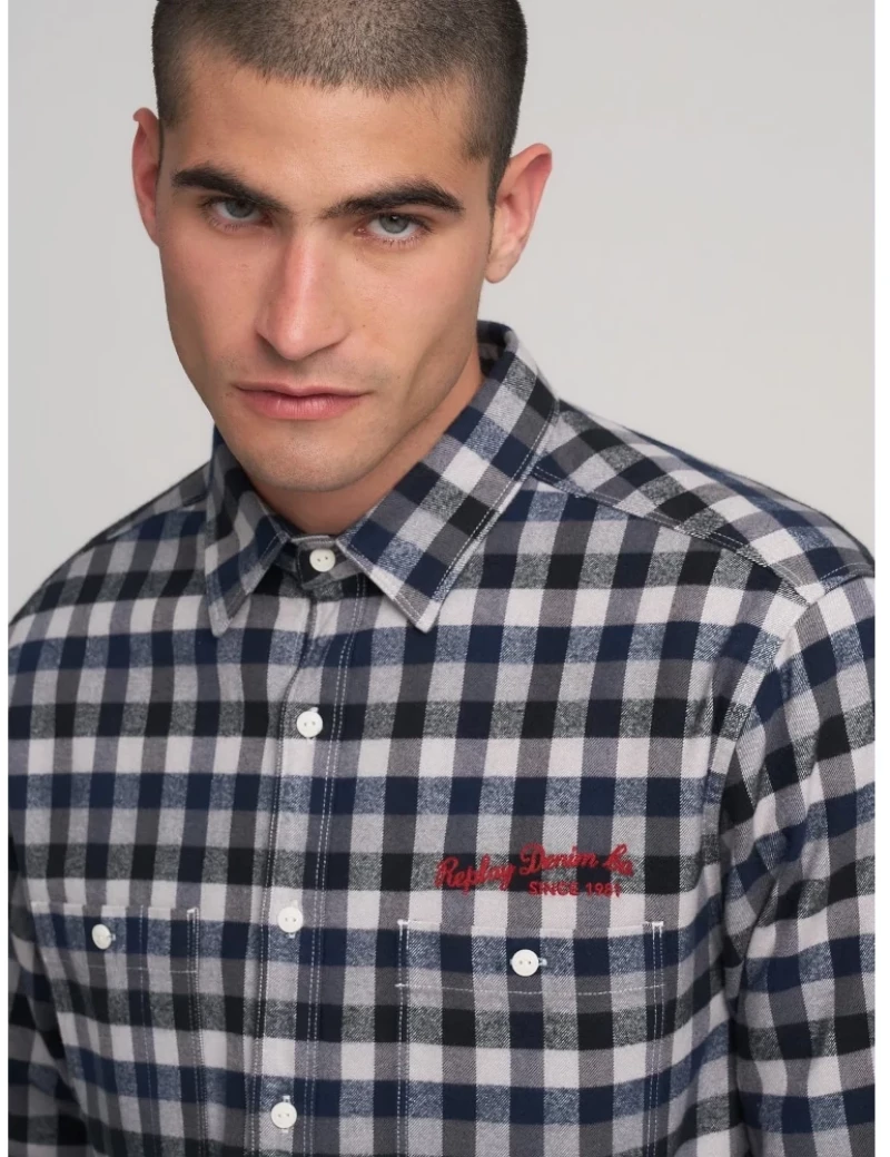 Replay Man CHEQUERED FLANNEL SHIRT