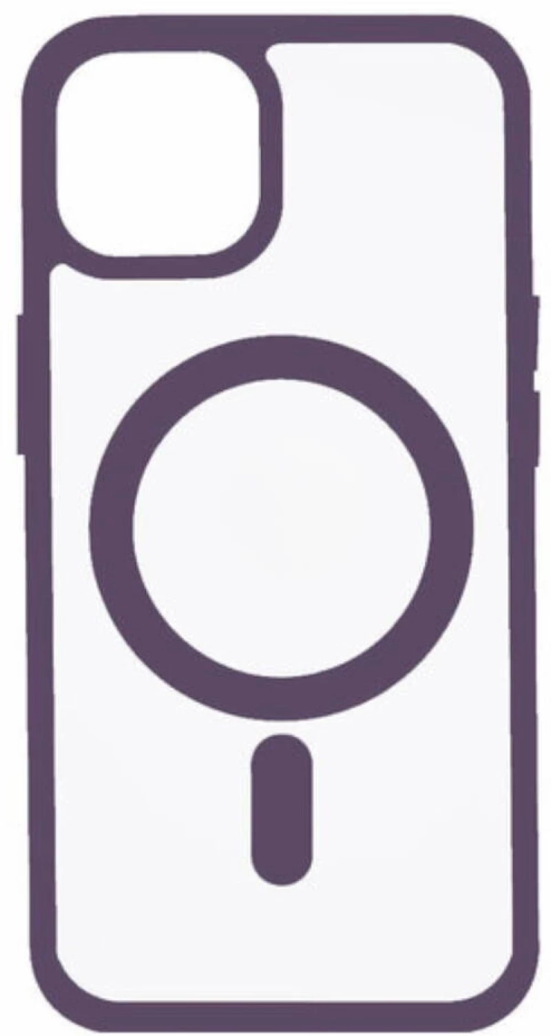 Σκληρή Θήκη με MagSafe για iPhone 13 / 13 Pro - Διάφανο / Σκούρο Μωβ