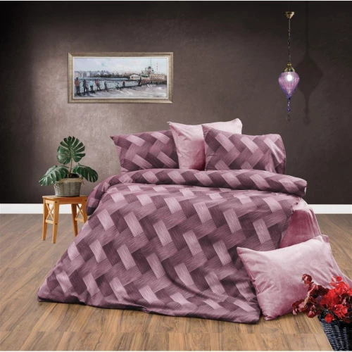 Σετ Σεντόνια King Size 4 Τεμαχίων Dimcol τεμ Αλκμήνη 453 240X270 Mauve