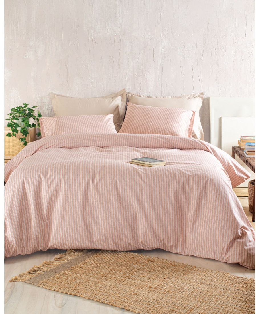 Σετ Σεντόνια Μονά με Λάστιχο 3 Τεμαχίων Rythmos Masters Ροζ 105x205+25