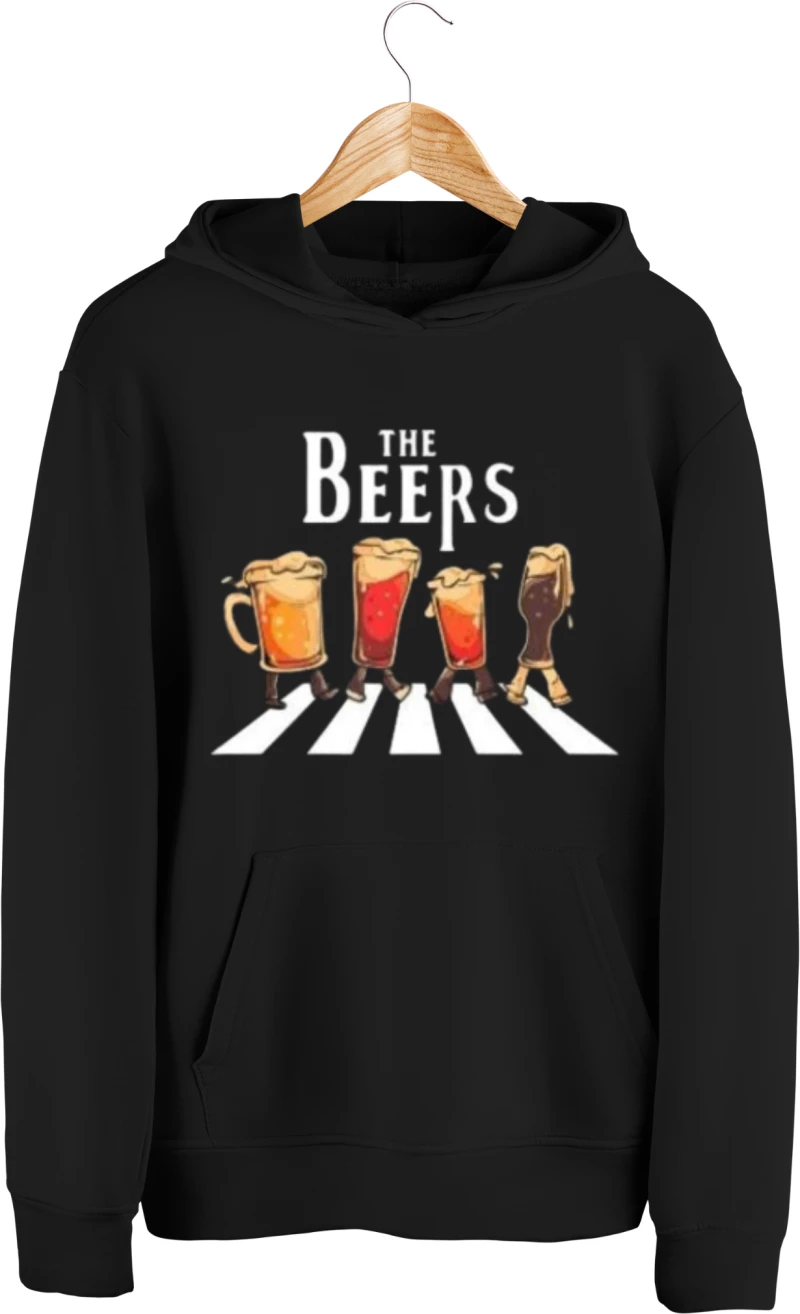 Φούτερ Με Τύπωμα The Beers HOOD903-Μαύρο