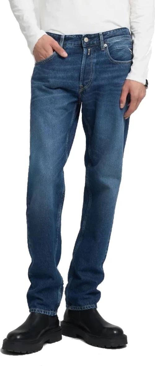 Replay Man GROVER STRAIGHT FIT DARK BLUE JEANS