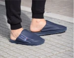 Παντόφλες Με Ραφή 525065-Μπλε