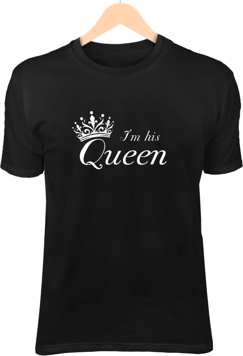 Γυναικεία Κοντομάνικη Μπούζα I'm His Queen IMHIS889-Μαύρο