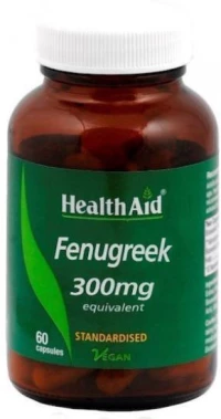 HEALTH AID Fenugreek 300mg Συμπλήρωμα Διατροφής Τριγωνέλλας Για Την Πέψη 60 Kάψουλες