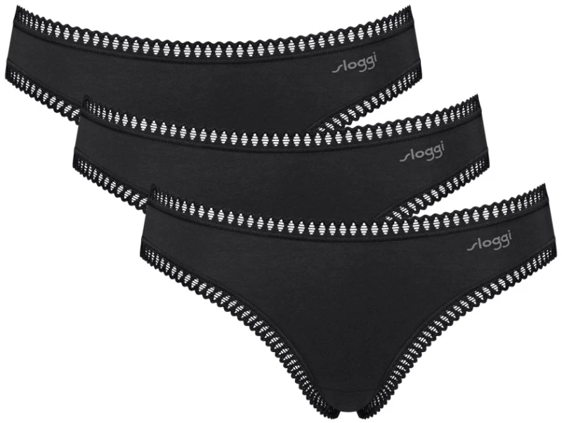 Sloggi Go Crush Mini Γυναικεία Κυλοτάκια 3ΤΜΧ Βαμβακερά 10219682-0004
