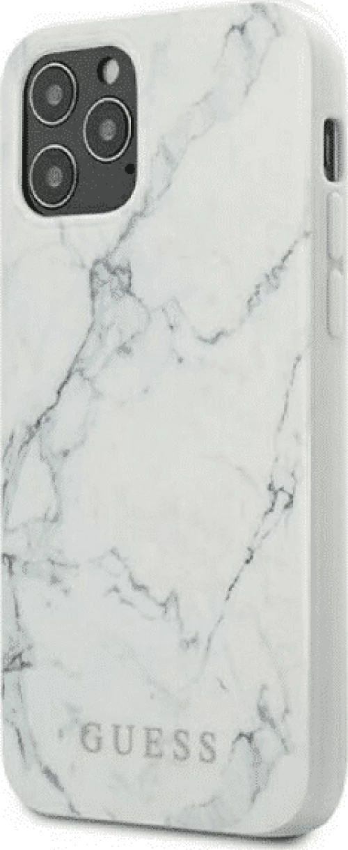 Guess® Marble Back Cover for Apple iPhone 12/12 Pro Λευκό