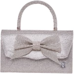 Τσάντα φάκελος clutch CK-6066 - Ασημί Bag to Bag