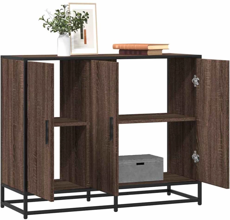 vidaXL Sideboard καφέ δρυς 94x35x76 cm Κατασκευασμένο ξύλο