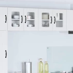 vidaXL Κρεμαστό ντουλάπι κουζίνας με ράφι 2 pcs Λευκό 60 x 31 x 40 εκ