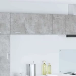 vidaXL Κρεμαστό ντουλάπι με ράφι Riga 2 pcs Σκυρόδεμα Γκρι και Λευκό