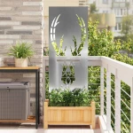 vidaXL Οθόνη Ιδιωτικότητας Κήπου Animal Print Ασημί 50 x 140 εκ
