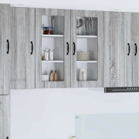 vidaXL Ντουλάπα Κουζίνας με ράφι Γκρίζο Σονομα 40 x 31 x 80 εκ.