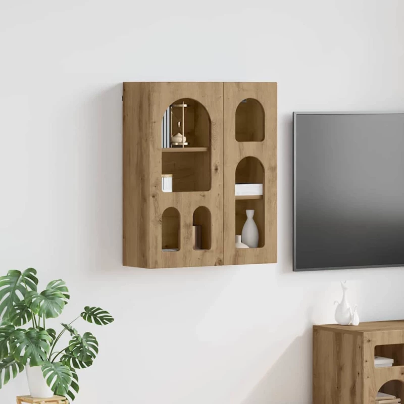 vidaXL Κρεμαστό ντουλάπι με ράφι Artisan Oak 59 x 20 x 71.5 εκ