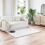 vidaXL Χαλιά Ψεύτικου Κουνελιού Olite Λευκό 160 x 160 cm Πολυεστέρας