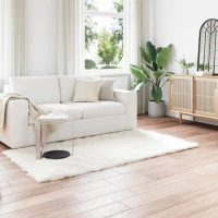 vidaXL Ψεύτικο Δέρμα Προβάτου Χαλί Tafalla Λευκό 100 x 200 cm