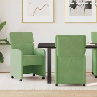 vidaXL Καρέκλες Φαγητού με Ρόδες με τροχούς 2 pcs Ανοιχτό πράσινο