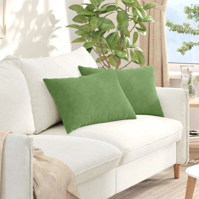 vidaXL Μαξιλάρι Καναπέ 2 pcs Ανοιχτό πράσινο 60 x 40 cm