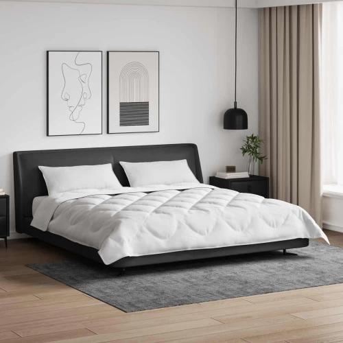 vidaXL Διπλωμένη Κουβέρτα Όλων των Εποχών 3 pcs Λευκό Μικροΐνες