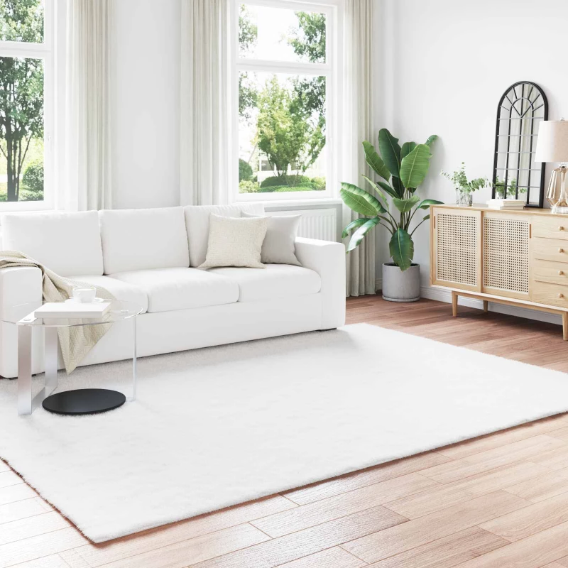 vidaXL Χαλιά Ψεύτικου Κουνελιού Olite Λευκό 240 x 340 εκ. Πολυεστέρας