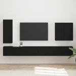 vidaXL Επιτοίχιο 6 pcs Μαύρο