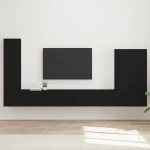vidaXL Επιτοίχιο 6 pcs Μαύρο