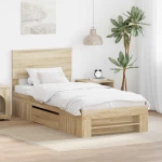 vidaXL Σκελετός Κρεβατιού Δρύς Sonoma 80 x 200 cm Επεξεργασμένο ξύλο