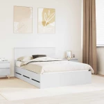 vidaXL Σκελετός Κρεβατιού Λευκό 140 x 200 cm Μηχανήματος Ξύλο