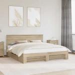vidaXL Σκελετός Κρεβατιού Δρύς Sonoma 180 x 200 cm Επεξεργασμένο ξύλο
