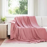 vidaXL Κουβέρτα Ροζ 270 x 240 cm Μαλλί